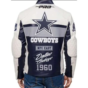 Dallas Cowboys Moto Leather Jacket