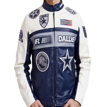 Dallas Cowboys Moto Leather Jacket