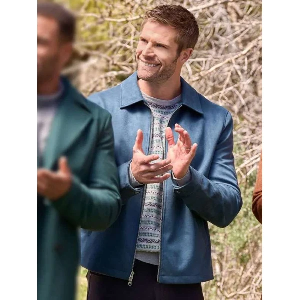 Davey Fisher Finding Mr. Christmas Blue Suede Jacket