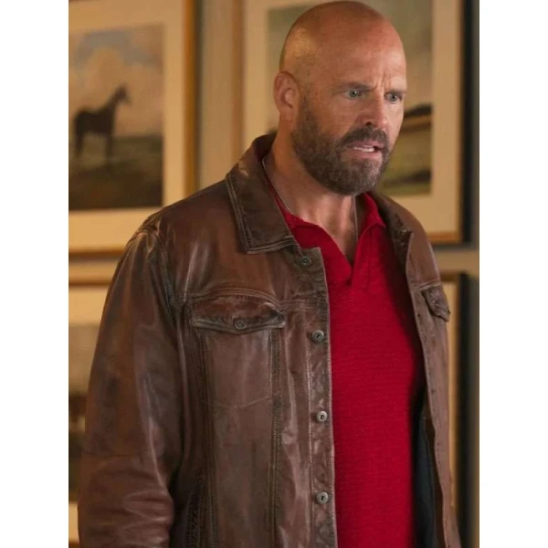 David Denman Peacemaker Brown Leather Jacket David Denman Peacemaker Brown Leather Jacket