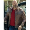 David Denman Peacemaker Brown Leather Jacket