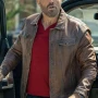 David Denman Peacemaker Brown Leather Jacket