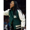 Dawn Staley 54 Green and White Letterman Jacket