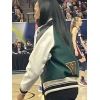 Dawn Staley 54 Green and White Letterman Jacket