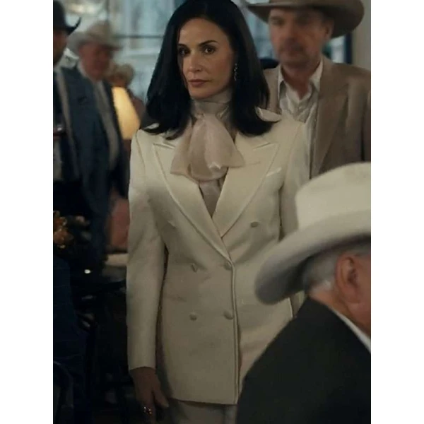 Demi Moore Landman S02 White Blazer