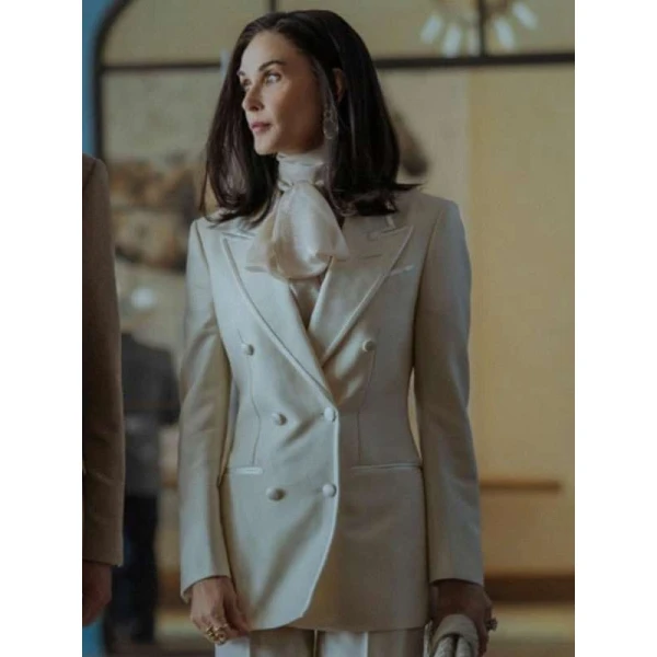 Demi Moore Landman S02 White Blazer