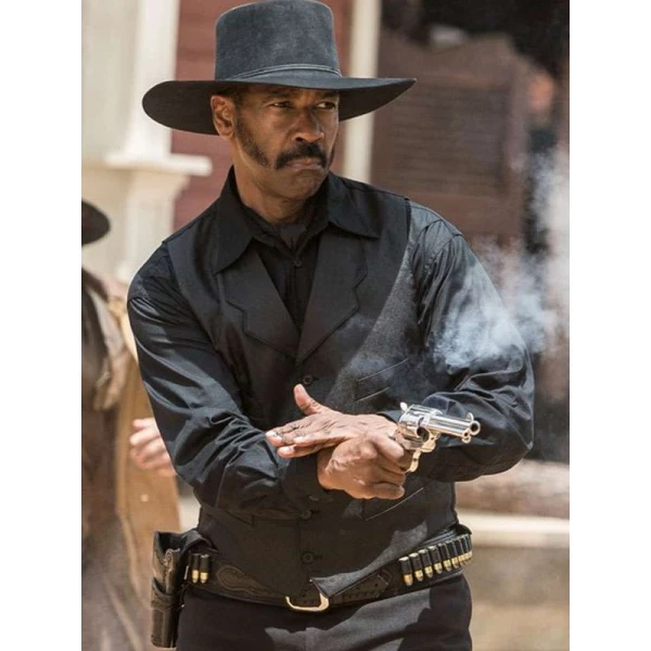 Denzel Washington The Magnificent Seven Black Vest