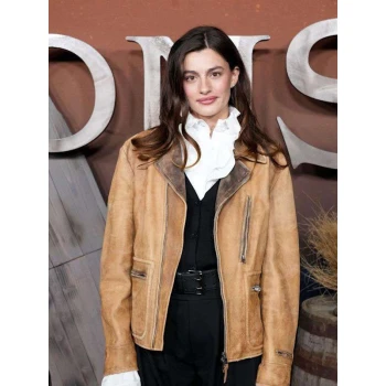 Diana Silvers The Abandons Brown Leather Jacket