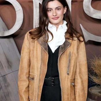 Diana Silvers The Abandons Brown Leather Jacket