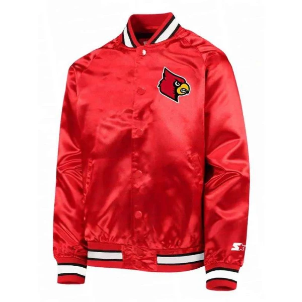 Donovan Mitchell Louisville Cardinals Red Satin Jacket