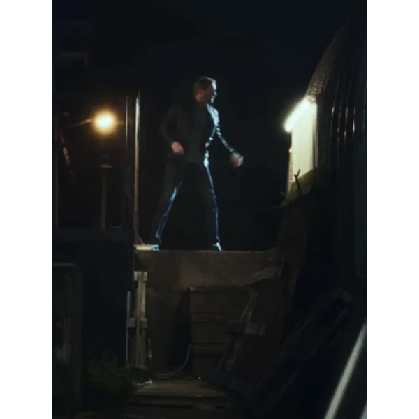 Drew Waters Dot Conner Webtective Black Leather Jacket