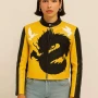 Dua Lipa Buenos Aires Dragon Leather Jacket