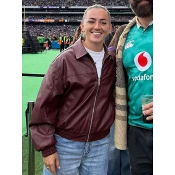 Dublin Game Katie McCabe Leather Jacket Dublin Game Katie McCabe Leather Jacket