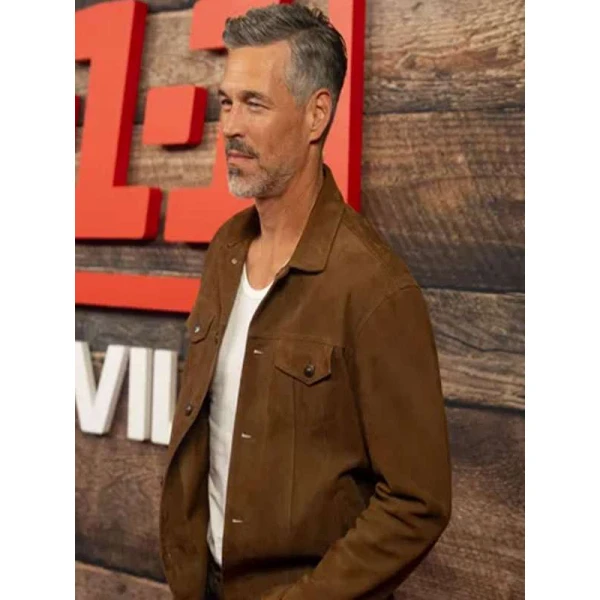 Eddie Cibrian 9-1-1 Nashville Brown Suede Jacket Eddie Cibrian 9-1-1 Nashville Brown Suede Jacket