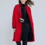 Eden Sher A Keller Christmas Vacation Red Wool Coat