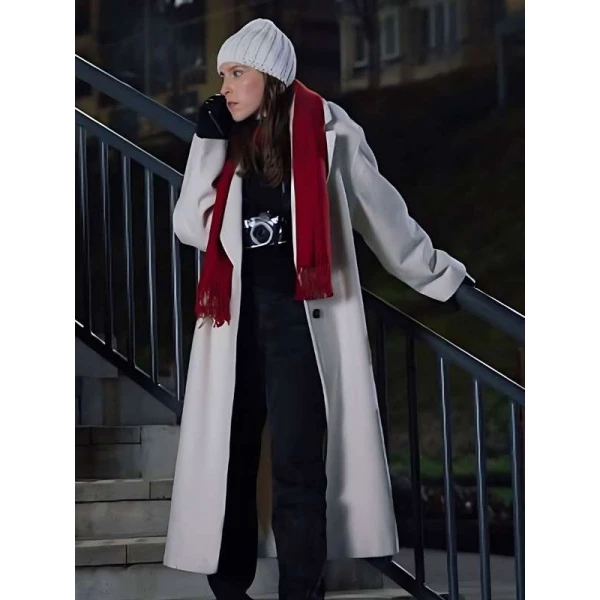 Eden Sher A Keller Christmas Vacation White Coat