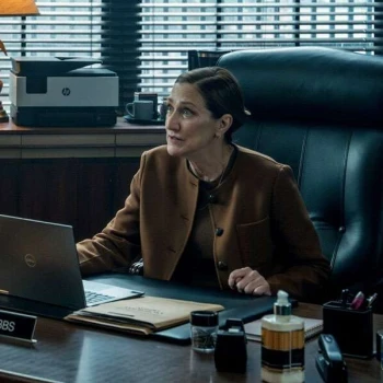 Edie Falco Mayor of Kingstown Brown Jacket