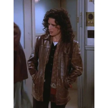 Elaine Benes Seinfeld Brown Leather Jacket Elaine Benes Seinfeld Brown Leather Jacket