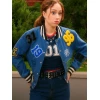 Electric Bloom Carmen B. Sanchez Blue Denim Jacket