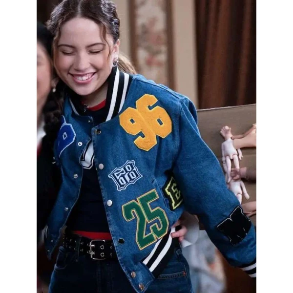 Electric Bloom Carmen B. Sanchez Blue Denim Jacket