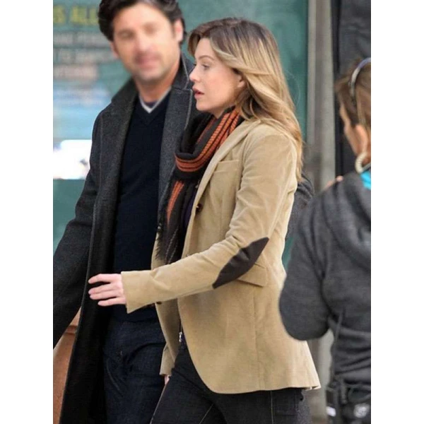 Ellen Pompeo Brown Blazer Ellen Pompeo Brown Blazer