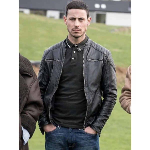 Ellis Brian Markey Black Leather Jacket