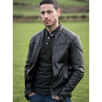 Ellis Brian Markey Black Leather Jacket