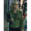 Elsbeth S03 Amy Sedaris Green Suede Leather Jacket
