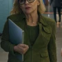 Elsbeth S03 Amy Sedaris Green Suede Leather Jacket