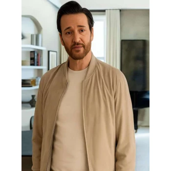 Elsbeth S03 Jason Butler Harner Beige Bomber Jacket