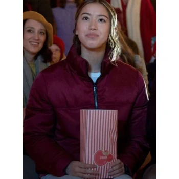 Emily Leung The Snow Must Go On Red Puffer Jacket