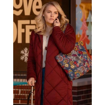 Emily Rose All Is Merry and Bright Maroon Coat