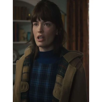 Emma Mackey Ella McCay Hooded Coat