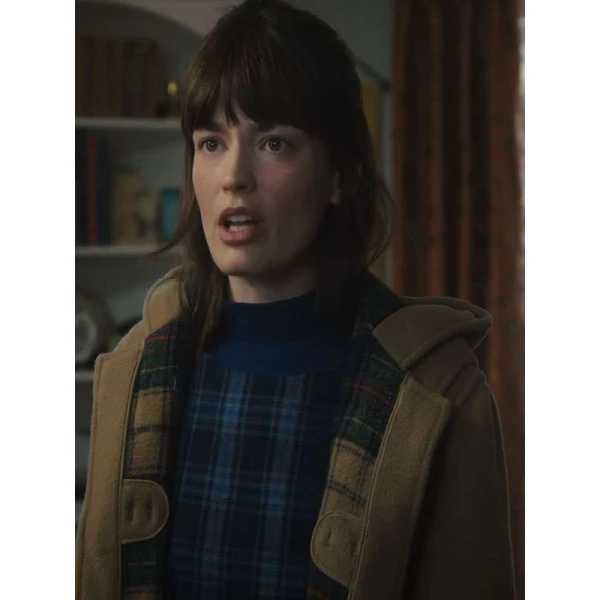 Emma Mackey Ella McCay Hooded Coat