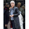 Emma Thompson Down Cemetery Road Black Leather Coat