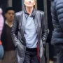 Emma Thompson Down Cemetery Road Black Leather Coat