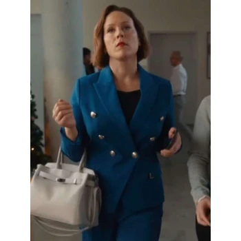 Erin Krakow Christmas Above the Clouds Blue Blazer