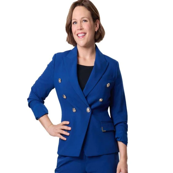 Erin Krakow Christmas Above the Clouds Blue Blazer