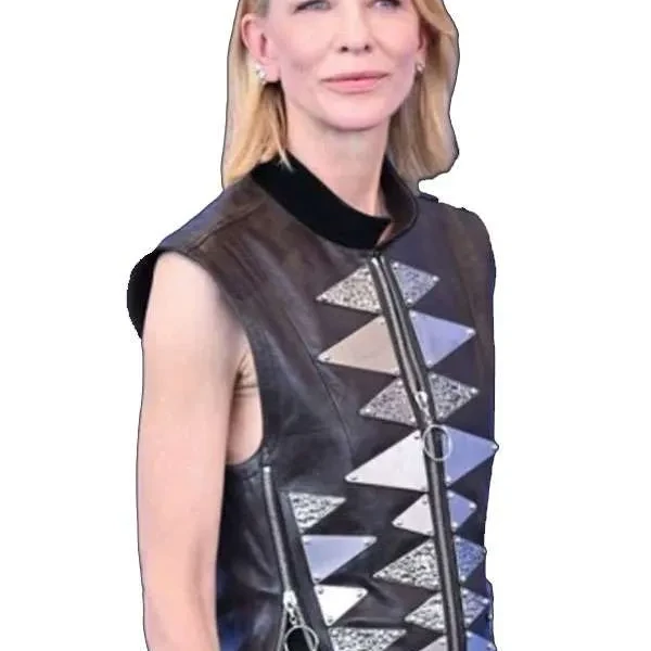 Father Mother Sister Brother Cate Blanchett Leather Vest Father Mother Sister Brother Cate Blanchett Leather Vest
