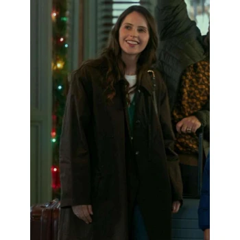 Felicity Jones Oh What Fun 2025 Trench Coat