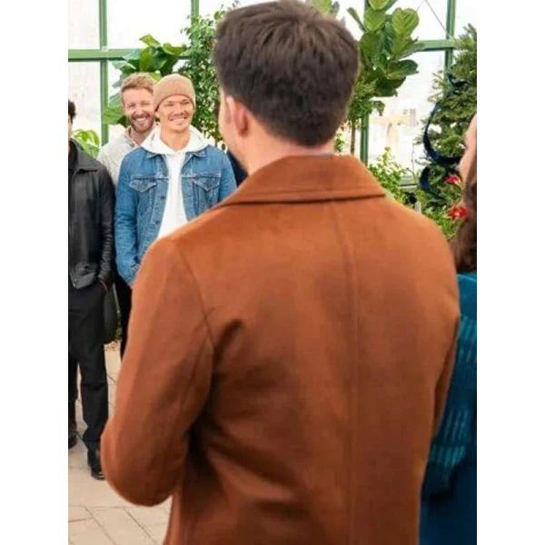 Finding Mr. Christmas Jonathan Bennett Brown Peacoat