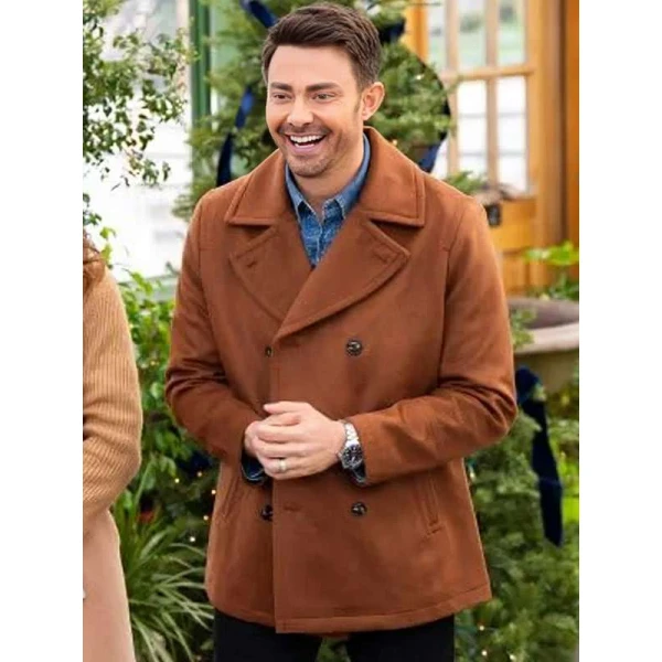 Finding Mr. Christmas Jonathan Bennett Brown Peacoat