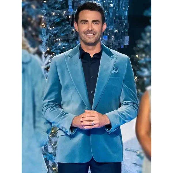 Finding Mr. Christmas S02 Jonathan Bennett Velvet Blazer
