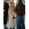 Fiona Gubelmann A Royal Montana Christmas White Puffer Coat