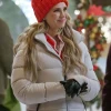 Fiona Gubelmann A Royal Montana Christmas White Puffer Coat