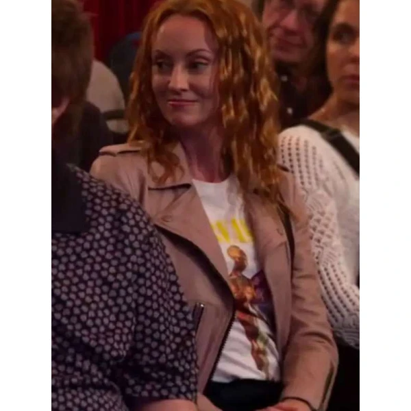 Fiona Vroom Murder in a Small Town Pink Leather Jacket