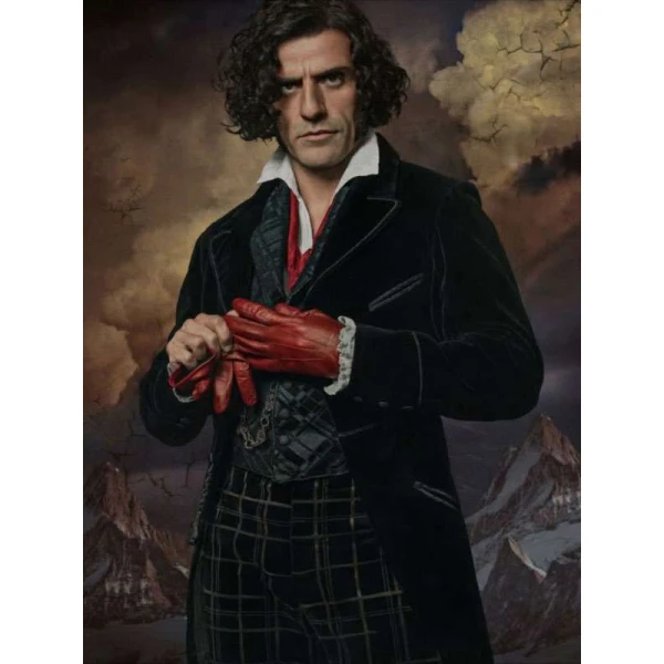 Frankenstein Oscar Isaac Black Velvet Coat