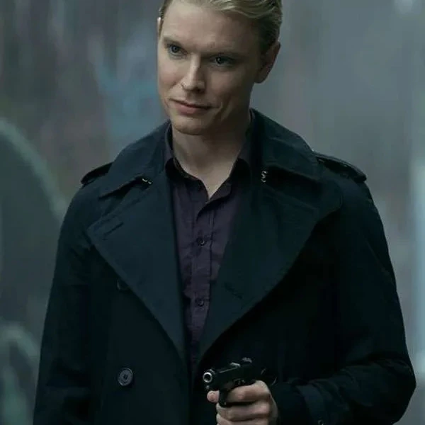Freddie Fox The Sandman S02 Black Trench Coat Freddie Fox The Sandman S02 Black Trench Coat