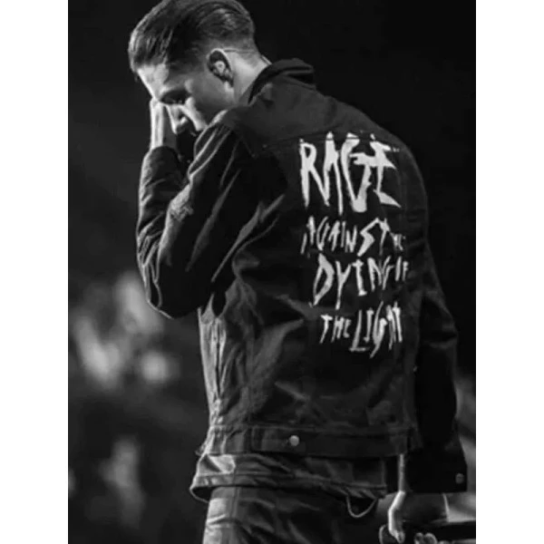 G Eazy Inspired Black Denim Jacket Street Style Look