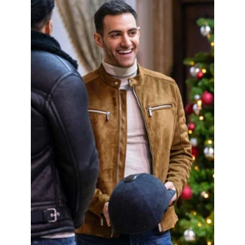 Garrett Marcantel 12 Dates of Christmas Brown Leather Jacket